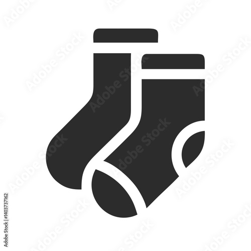 Stylish black socks illustration for casual wear  