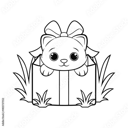 Mouse Holding Candy Cane by Tree