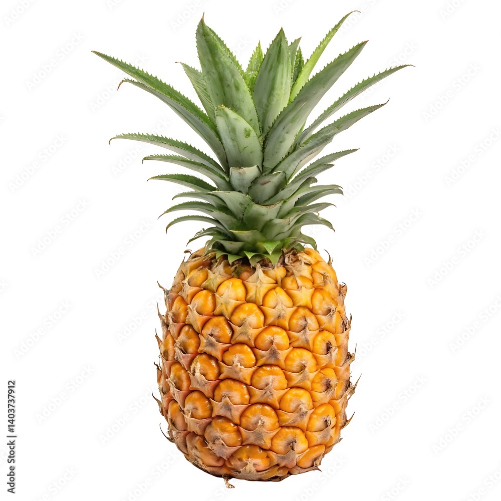 Ripe pineapple isolated on white background. Ripe pineapple isolated on white background.