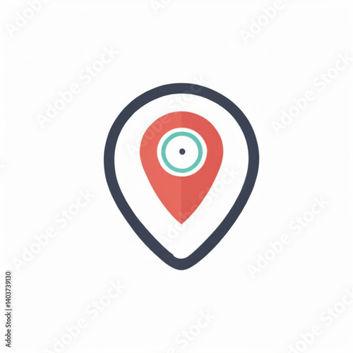 Location pin icon flat vector 