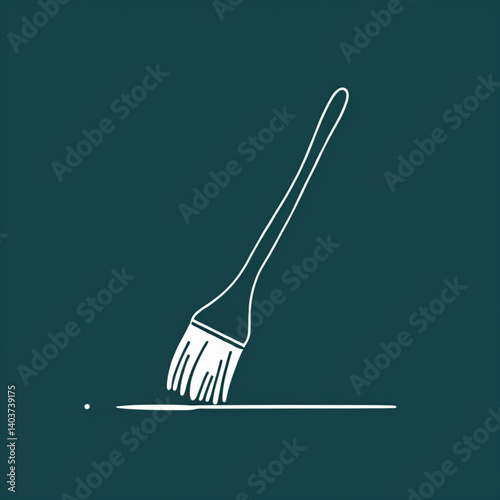 Paint brush icon in flat style. Palette vector illustration 