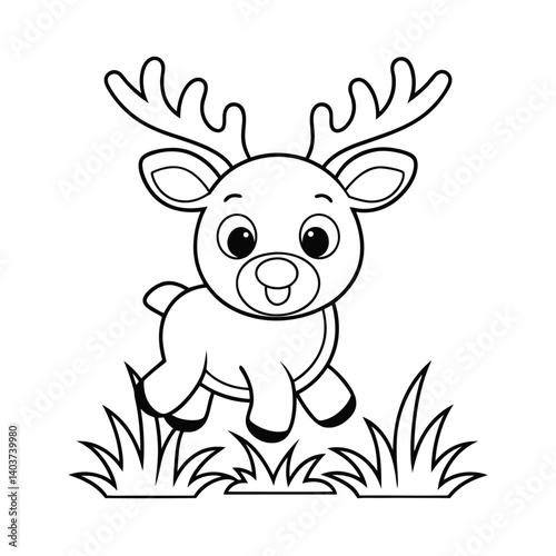 cute snowman holding a broom add grass and a tree
