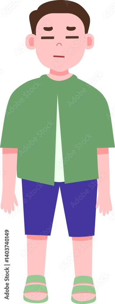 Fototapeta premium Cute kid variation expression illustration 