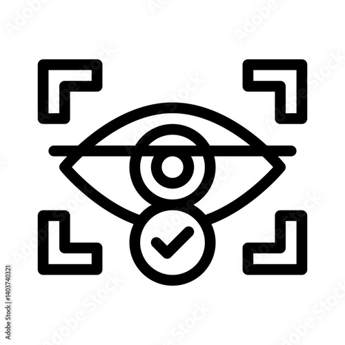iris scan line icon