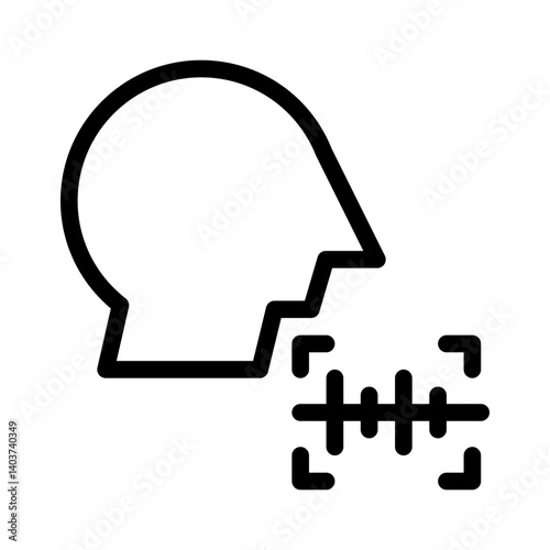 voice recognition line icon