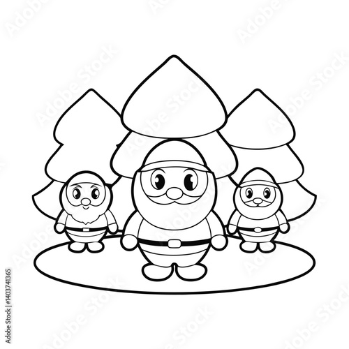 cute santa dancing with elves  add grass and a tre (1).eps