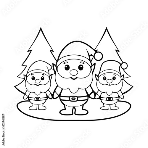 cute santa dancing with elves  add grass and a tre (2).eps