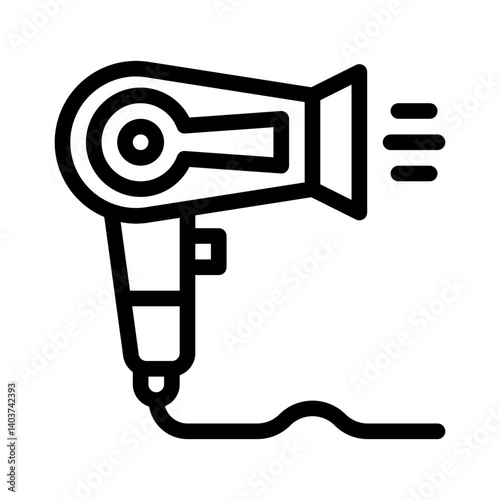 hair dryer line icon