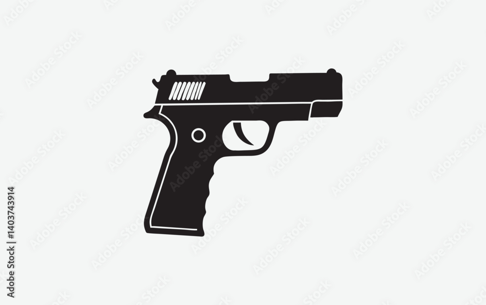 Vector Revolver Gun Icon – Monochrome Weapon Symbol
Vector Revolver Gun Icon – Monochrome Weapon Symbol