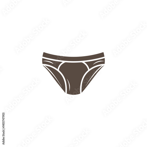 "Minimalist Brown Bikini Underwear Vector Graphic"

