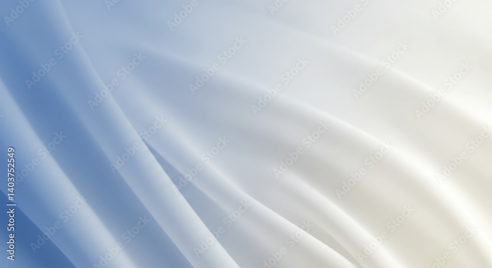 Obraz premium Soft blue silk fabric draping elegantly