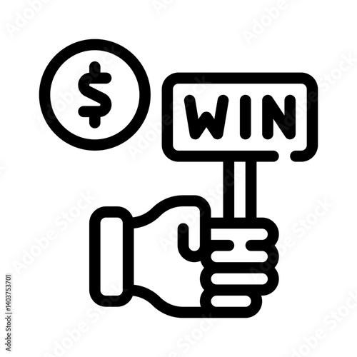 winning bid line icon