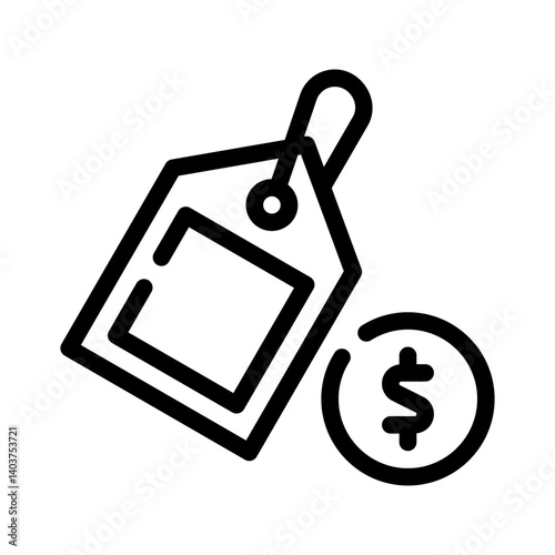 price tag line icon