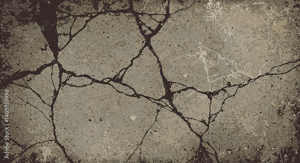 Fototapeta premium Fractured Earth Tones AI Generated