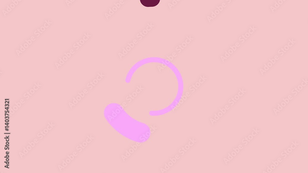 Pink Background with Floating Circles.