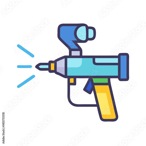 Airbrush Tool Icon Representing Digital Spray Painting or Artistic Design