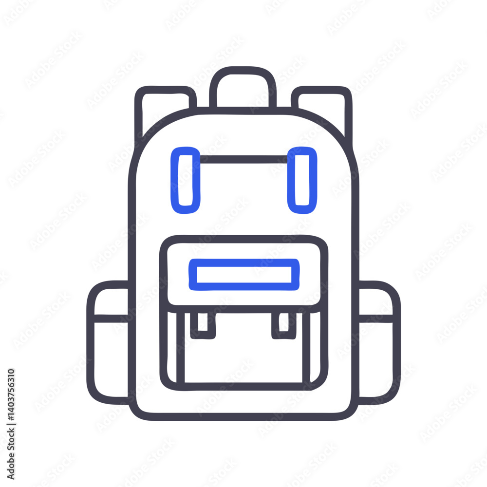 Backpack Icon Representing Travel or Adventure Backpack Icon Representing Travel or Adventure