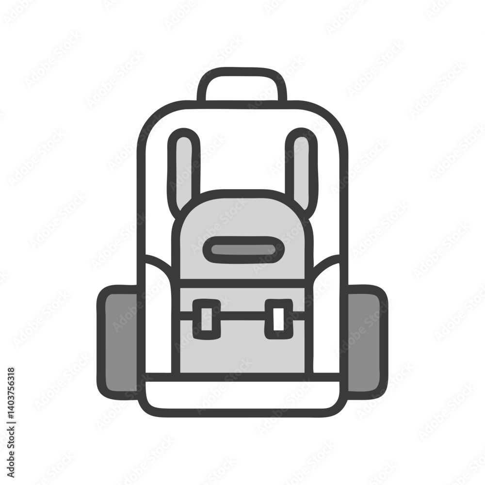 Backpack Icon Representing Travel or Adventure Backpack Icon Representing Travel or Adventure