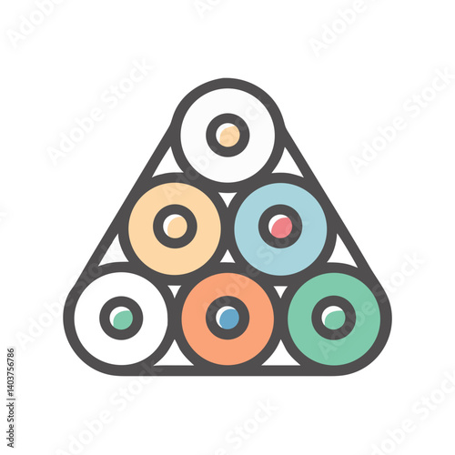 Billiard Balls icons representing Pool or Recreational Games