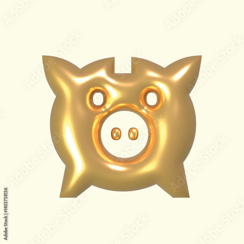 piggy bank with a coin