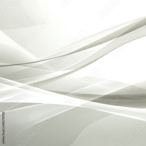 Abstract flowing lines in soft white tones create a serene and elegant background with a modern digital style