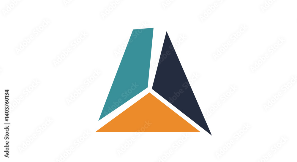Geometric shapes and colors in flat design style vector art Geometric shapes and colors in flat design style vector art
