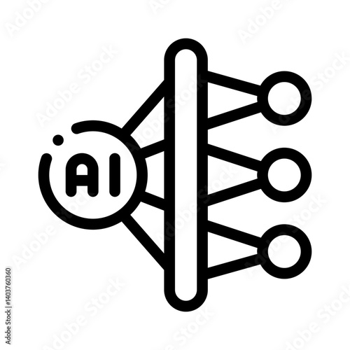 deep learning line icon