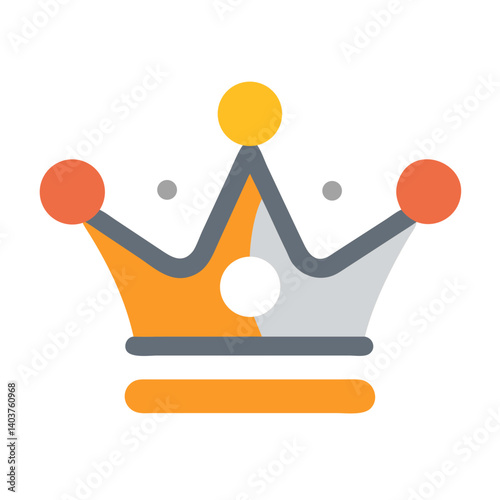 Crown Icon Representing Royalty, Prestige, or Achievement