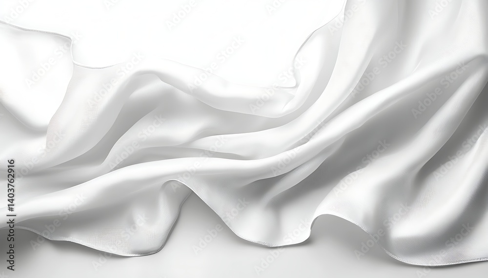 Obraz premium White Silk Drape for Studio Background.