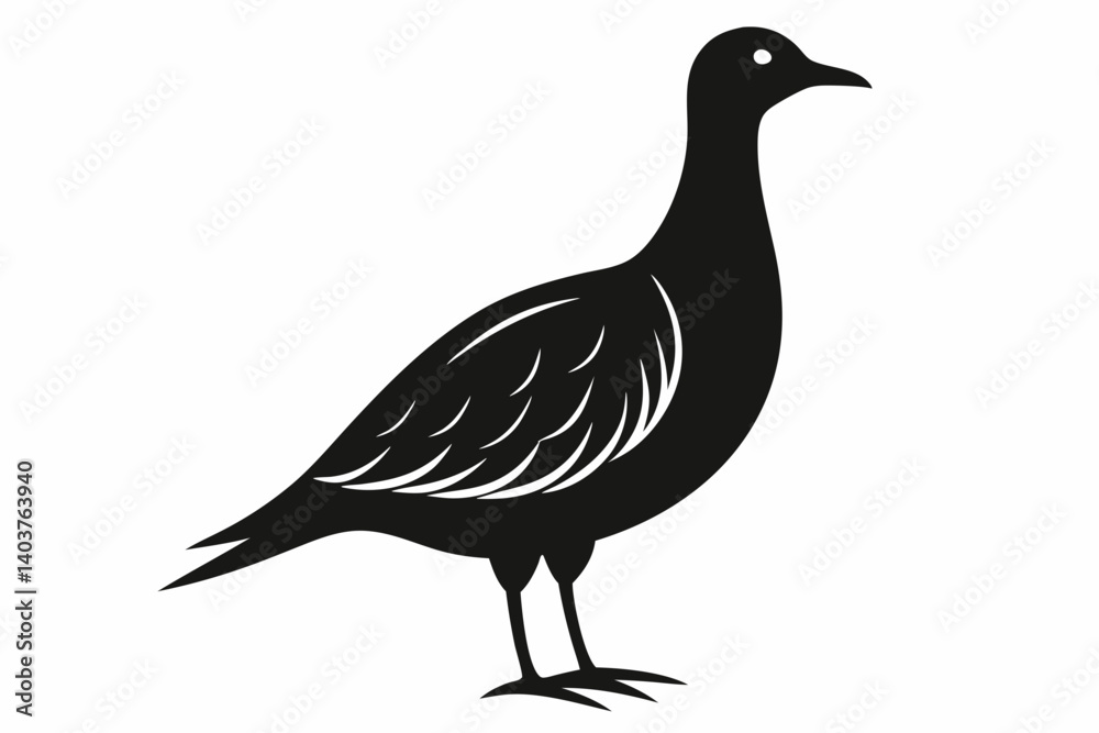 Fototapeta premium American woodcock silhouette black vector