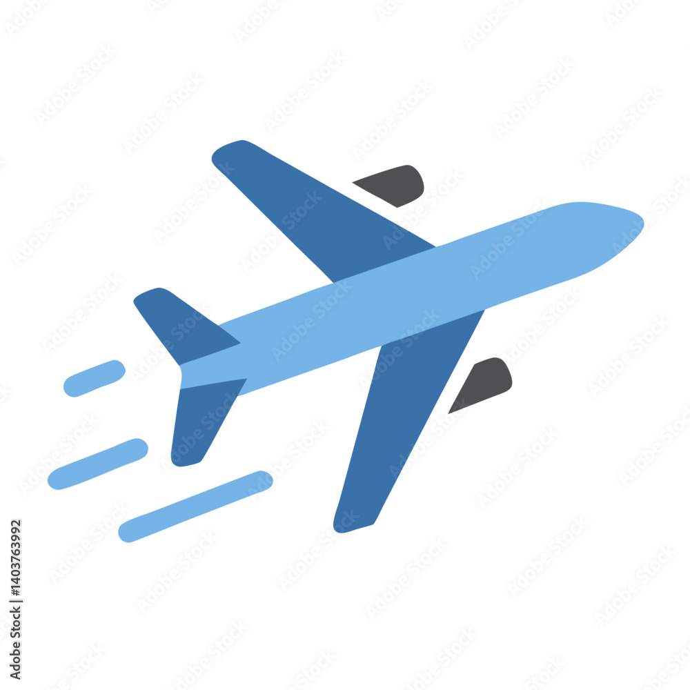 Obraz premium Flying Airplane Icon Representing In-Flight Travel or Airborne Journey