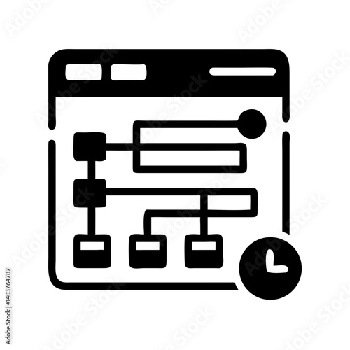 Gantt Chart Icon Representing Project Timeline and Scheduling