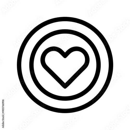 Heart in Circle Icon Representing Customer Favorite or Loyalty