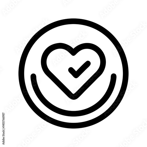 Heart in Circle Icon Representing Customer Favorite or Loyalty