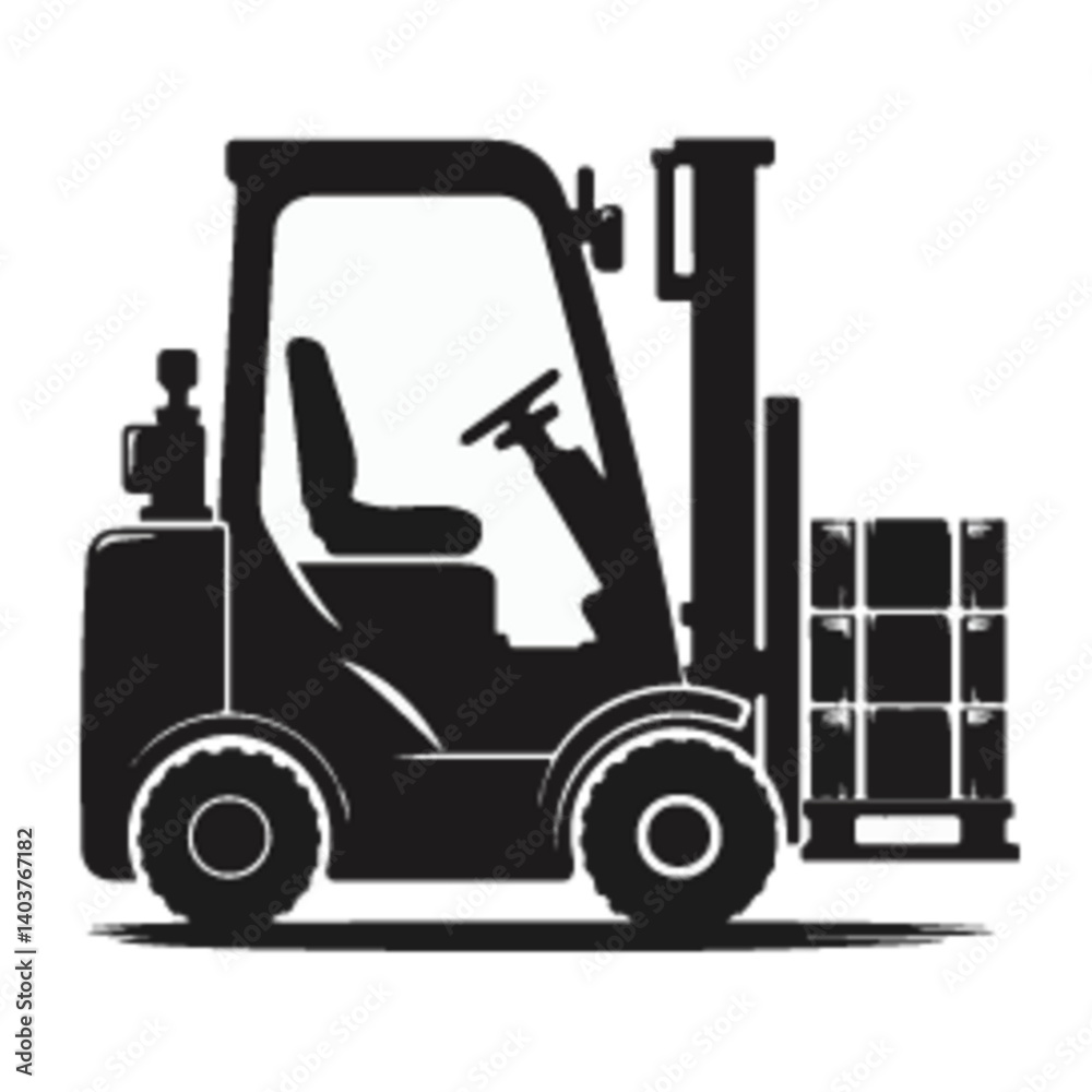 silhouette a of forklift silhouette a of forklift