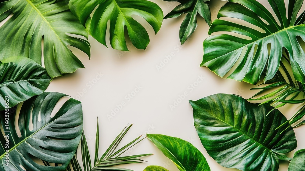 Create 10 prompts for stock photos related to Vibrant collection of tropical leaves on white backdrop. Different green shades create dynamic contrast with 150-200 characters and ending with Create 10 prompts for stock photos related to Vibrant collection of tropical leaves on white backdrop. Different green shades create dynamic contrast with 150-200 characters and ending with