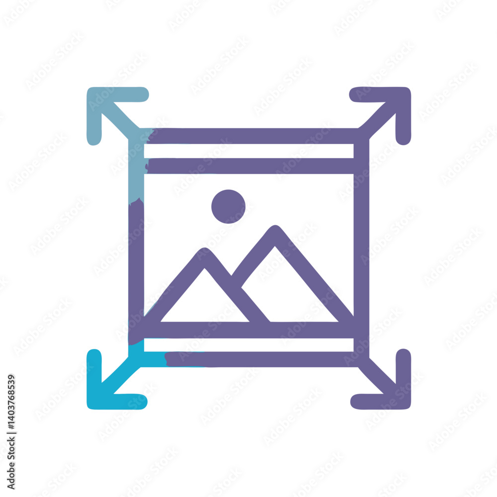 Image with Resizing Handles Representing Photo Editing Image with Resizing Handles Representing Photo Editing