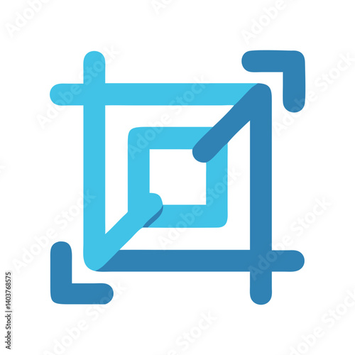 Image with Resizing Handles Representing Photo Editing