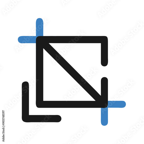 Image with Selection Handles Icon Representing Image Editing