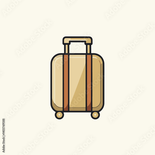 simple suitcase logo icon vector 