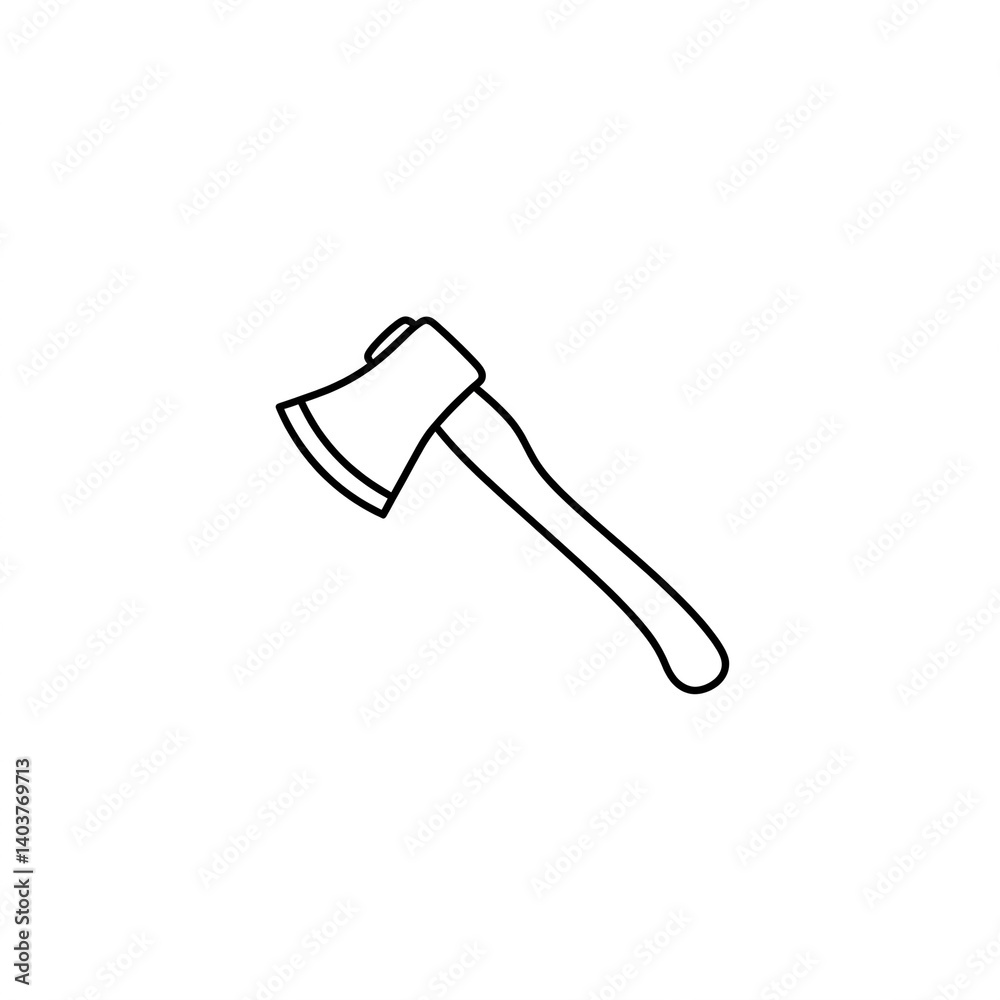 Axe , thin line icon, white background. Axe , thin line icon, white background.