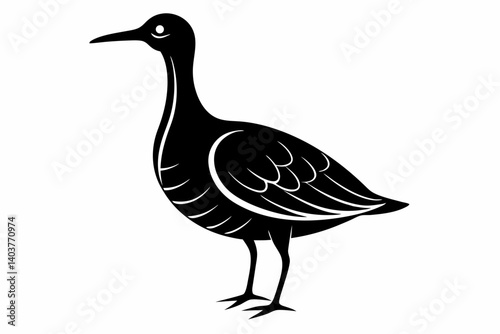 american woodcock sihouette black vector