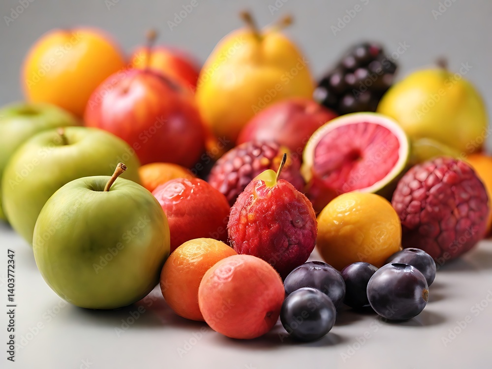 Vibrant Mix of Fresh Fruits Background Colorful and Healthy Assortment Vibrant Mix of Fresh Fruits Background Colorful and Healthy Assortment