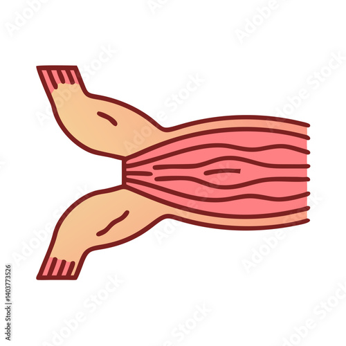 Muscle Fiber Icon Representing Muscular System and Human Anatomy