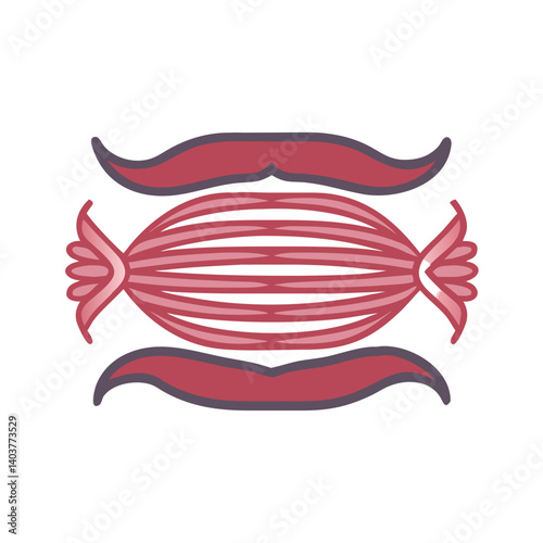 Muscle Fiber Icon Representing Muscular System and Human Anatomy