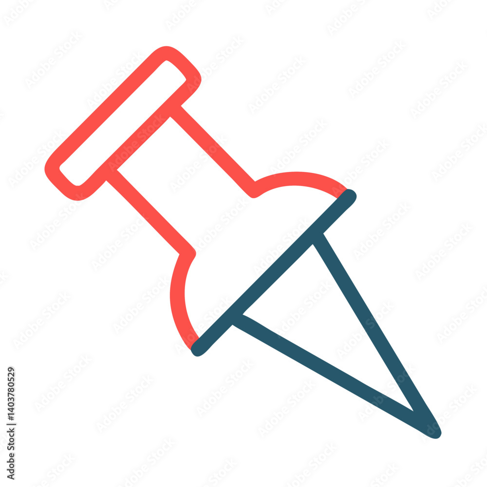 Push Pin Icon Representing Location Marker and Map Navigation Tool Push Pin Icon Representing Location Marker and Map Navigation Tool