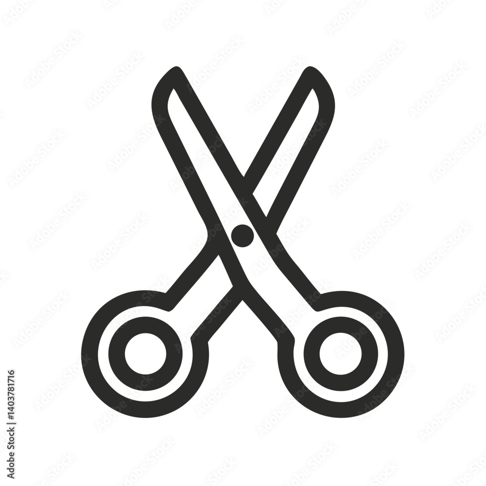 Scissors Icon Representing Craft or DIY Projects and Cutting Tools Scissors Icon Representing Craft or DIY Projects and Cutting Tools