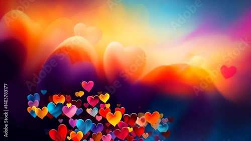Hearts Background - concept for Valentine's Day, Birthday, Mother's New Day.