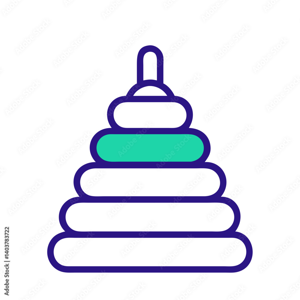 Stacking Rings Icon Representing Cognitive Development and Early Learning Stacking Rings Icon Representing Cognitive Development and Early Learning
