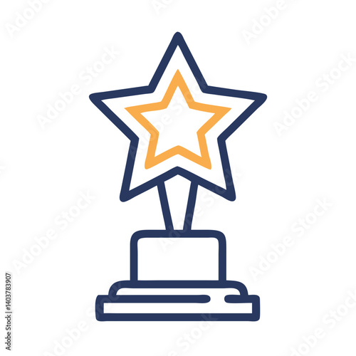 Star Trophy Icon Representing Performance Excellence and Achievement